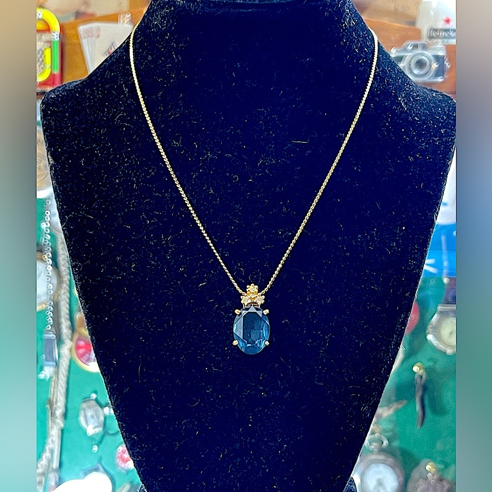 Vintage Dior Blue Stone Necklace